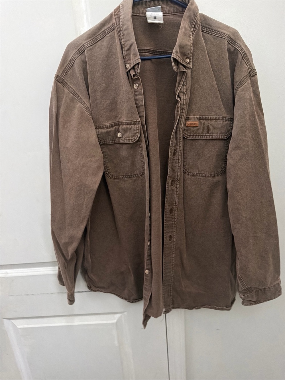 Carhartt Mens XXL
 Cotton Canvas Button Down Long Sleeve Work Shirt Utility